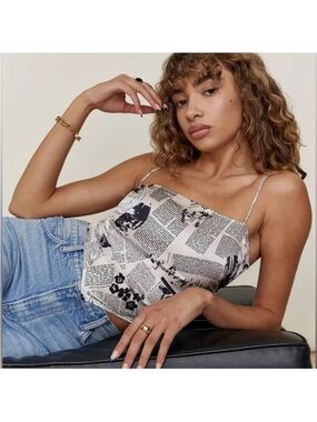 Reformation Silk Gruyere Tank